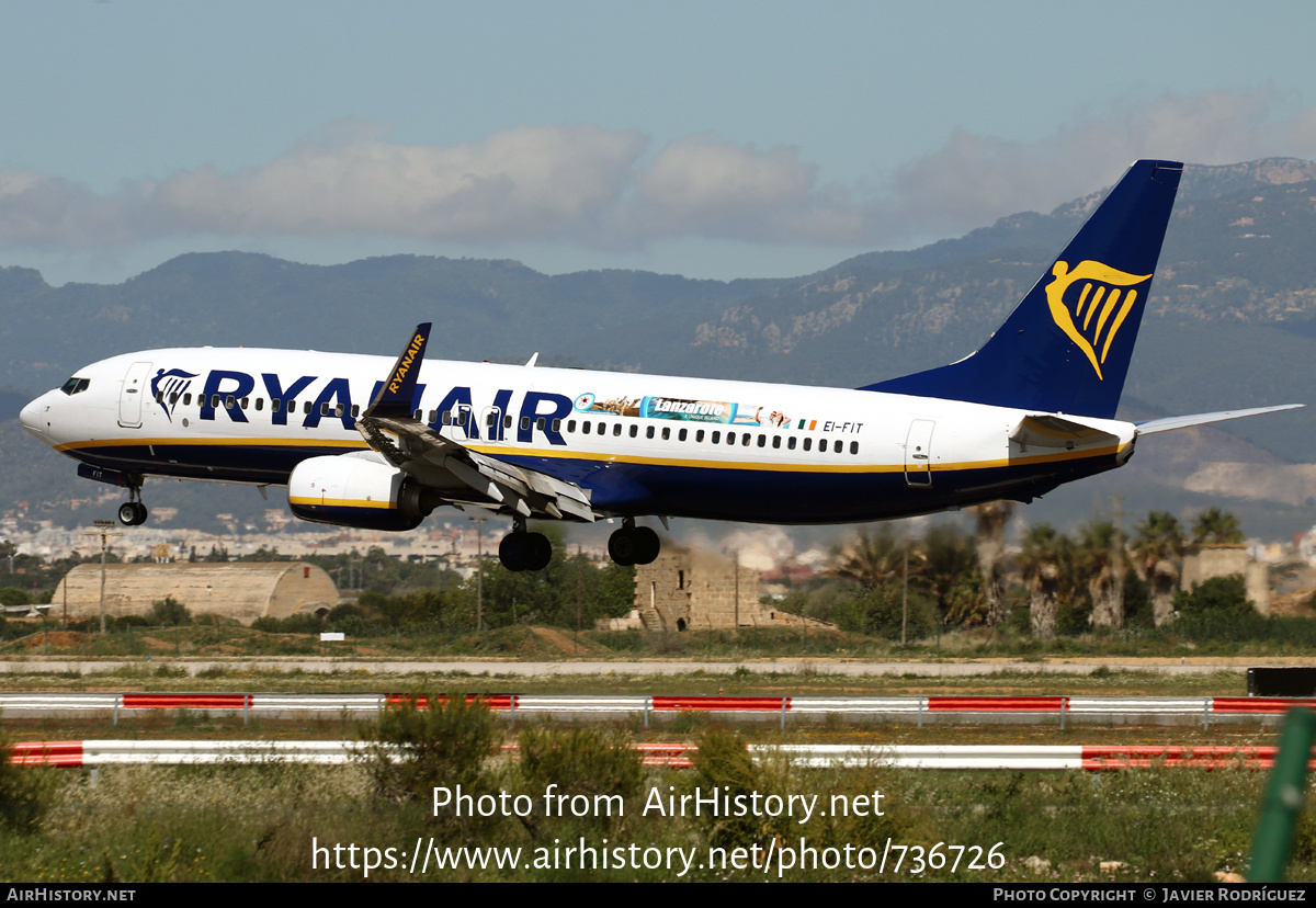 Aircraft Photo of EI-FIT | Boeing 737-8AS | Ryanair | AirHistory.net #736726