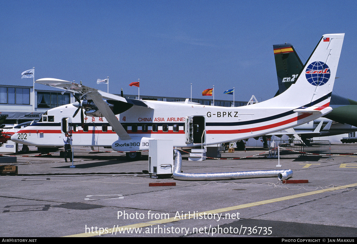 Aircraft Photo of G-BPKZ | Short 360-300 | China Asia Airlines | AirHistory.net #736735