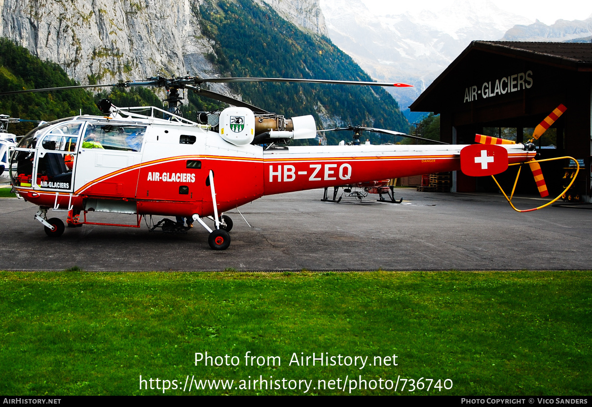 Aircraft Photo of HB-ZEQ | Sud SA-316B Alouette III | Air Glaciers | AirHistory.net #736740