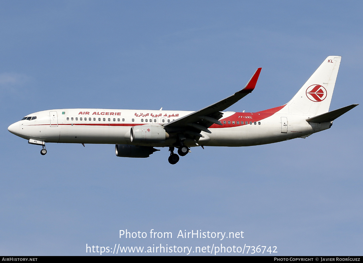 Aircraft Photo of 7T-VKL | Boeing 737-8D6 | Air Algérie | AirHistory.net #736742