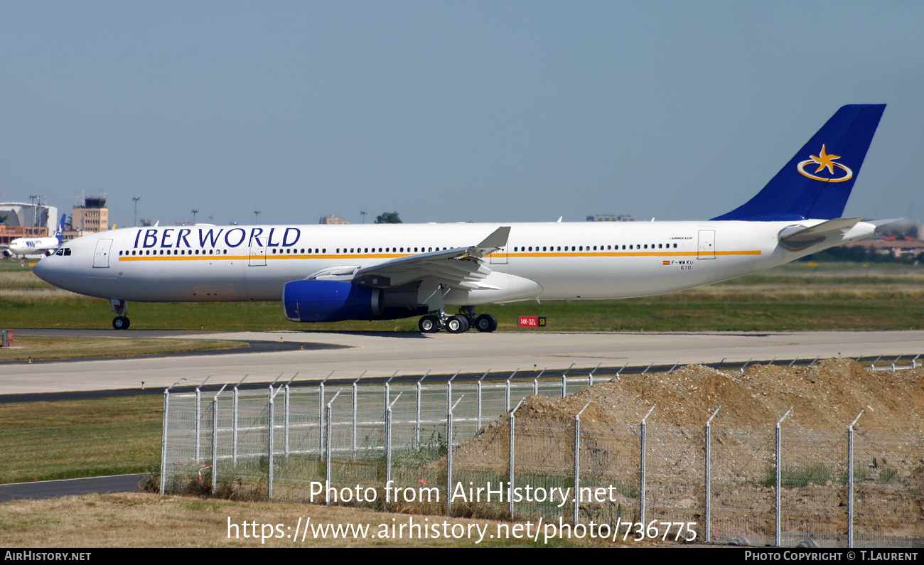 Aircraft Photo of F-WWKU | Airbus A330-343E | Iberworld Airlines | AirHistory.net #736775