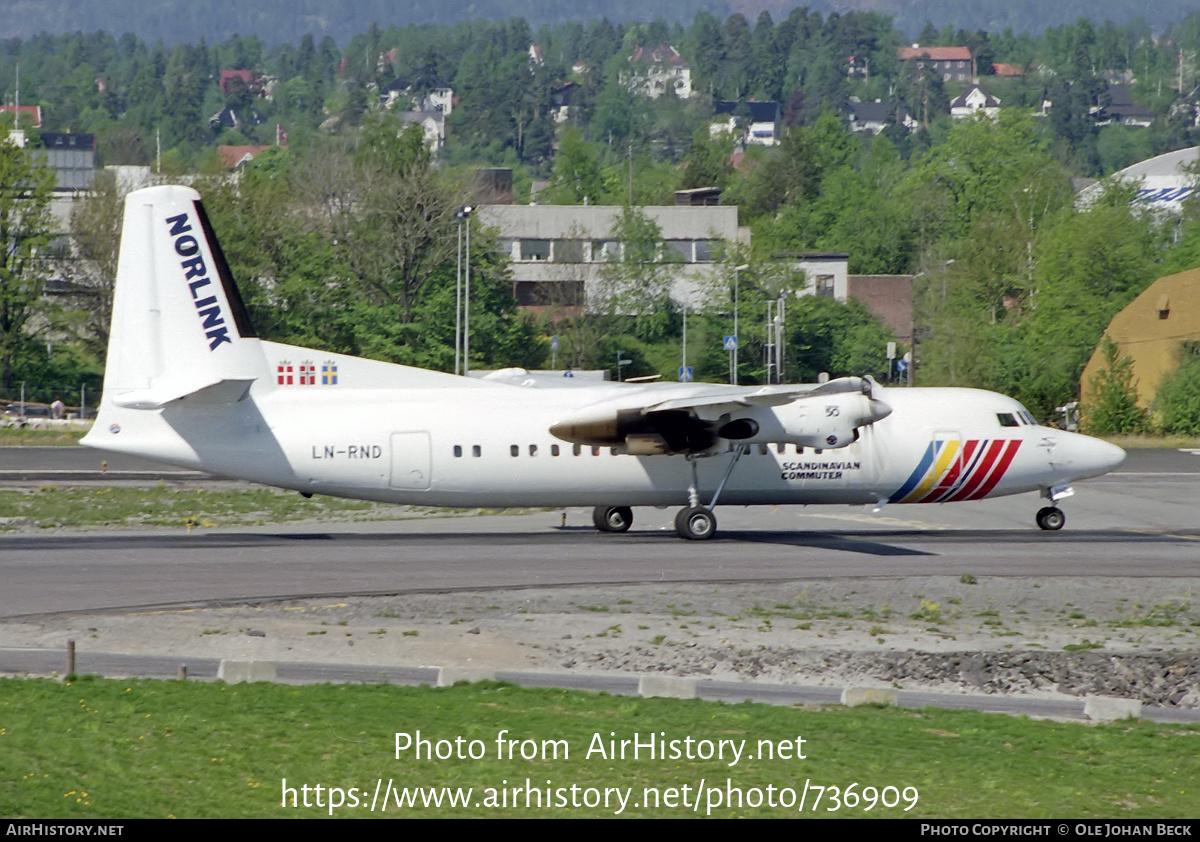 Aircraft Photo of LN-RND | Fokker 50 | Scandinavian Commuter - Norlink | AirHistory.net #736909