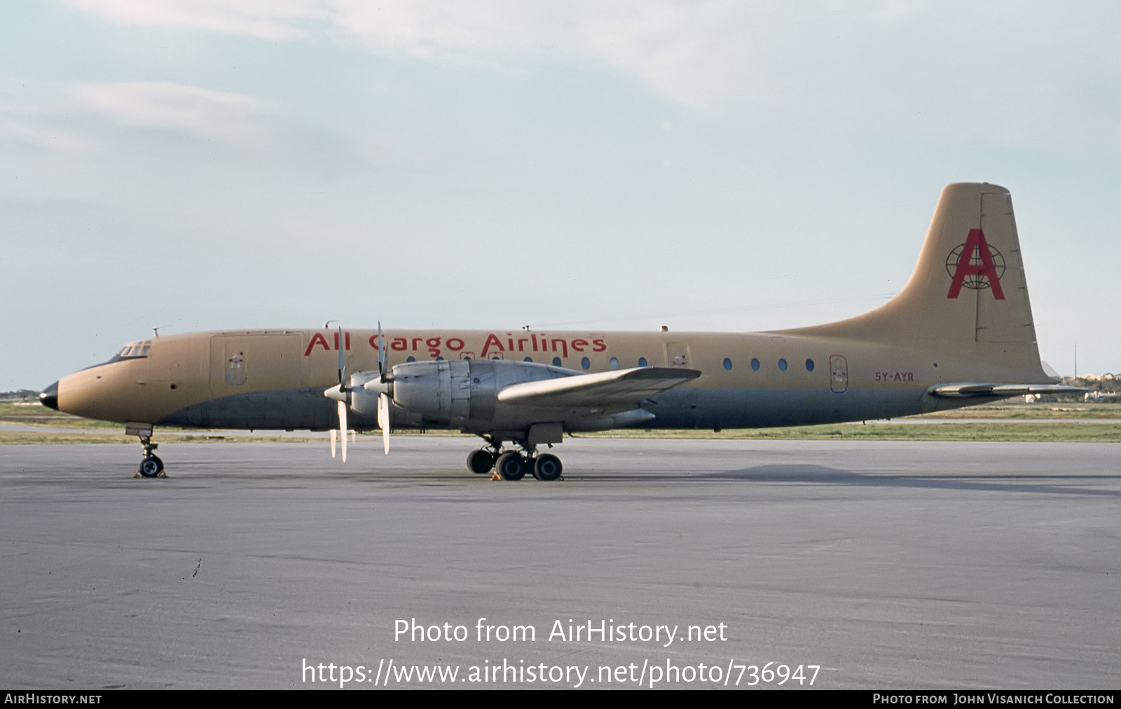 Aircraft Photo of 5Y-AYR | Bristol 175 Britannia 307F | All Cargo Airlines | AirHistory.net #736947