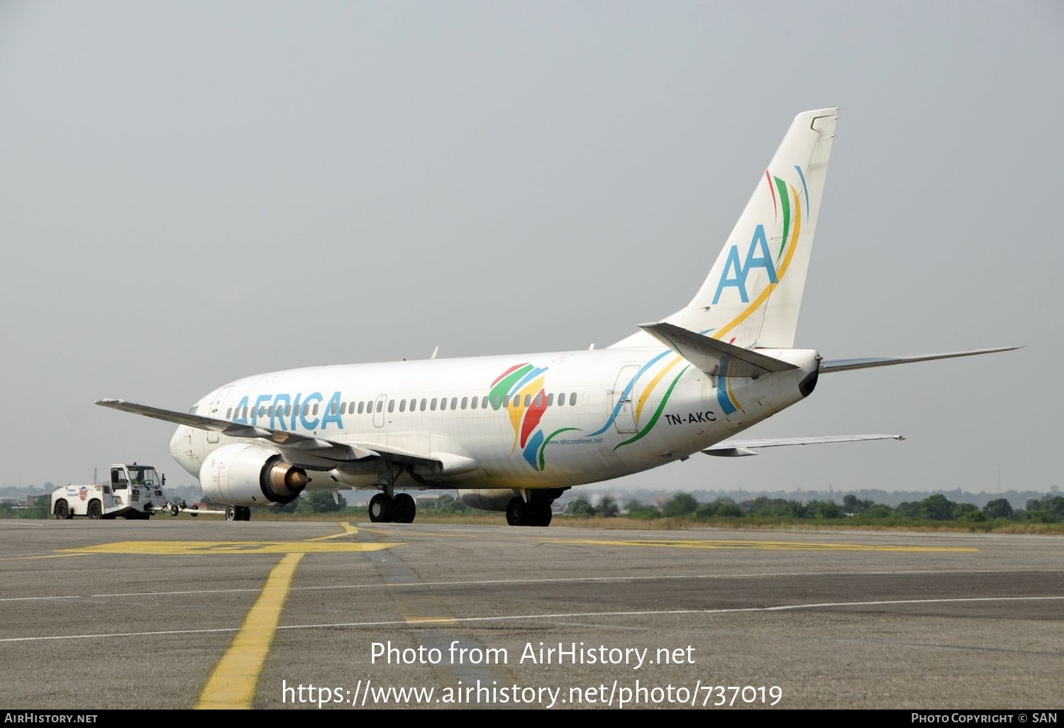 Aircraft Photo of TN-AKC | Boeing 737-36N | Africa Airlines | AirHistory.net #737019