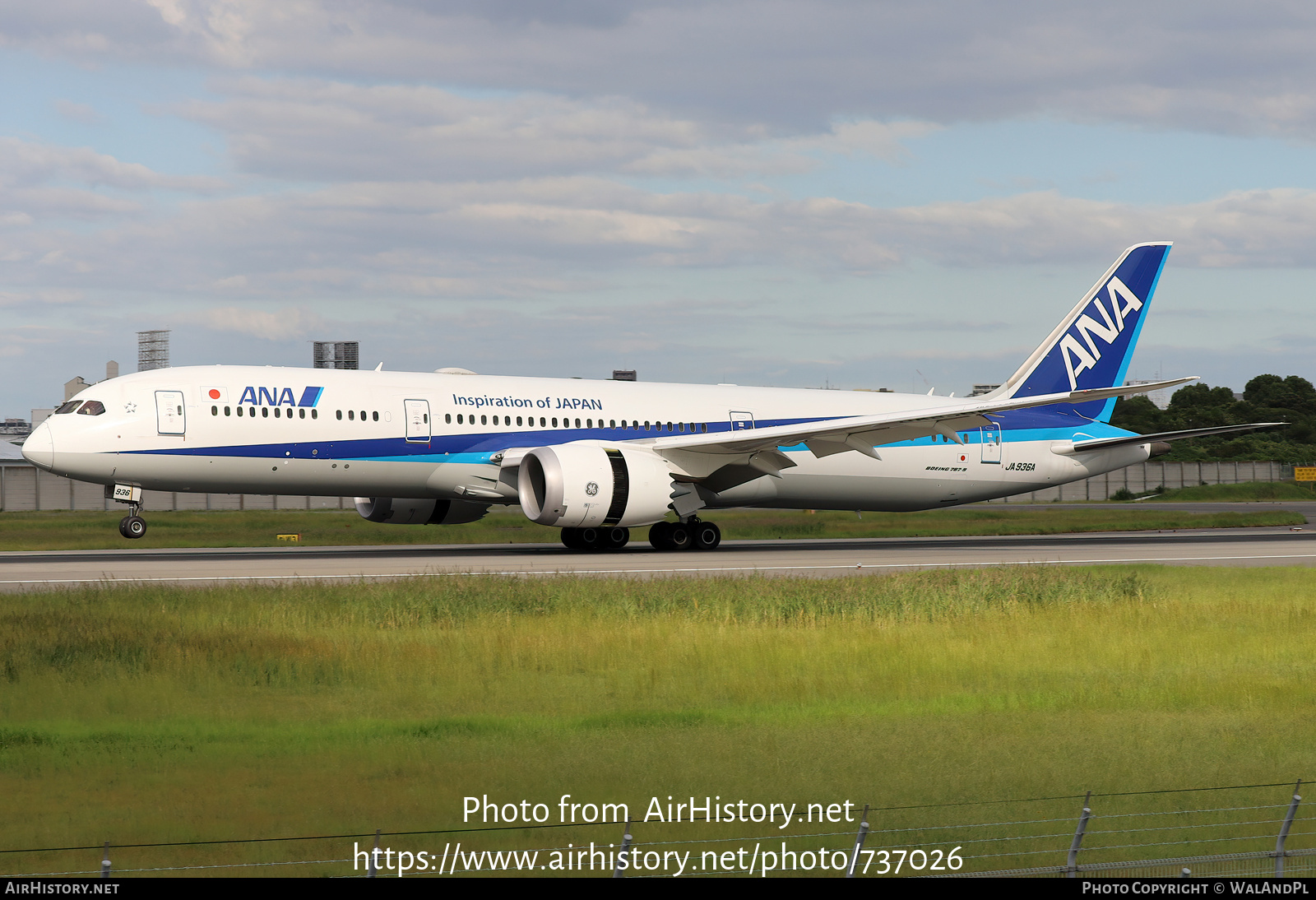 Aircraft Photo of JA936A | Boeing 787-9 Dreamliner | All Nippon Airways - ANA | AirHistory.net #737026