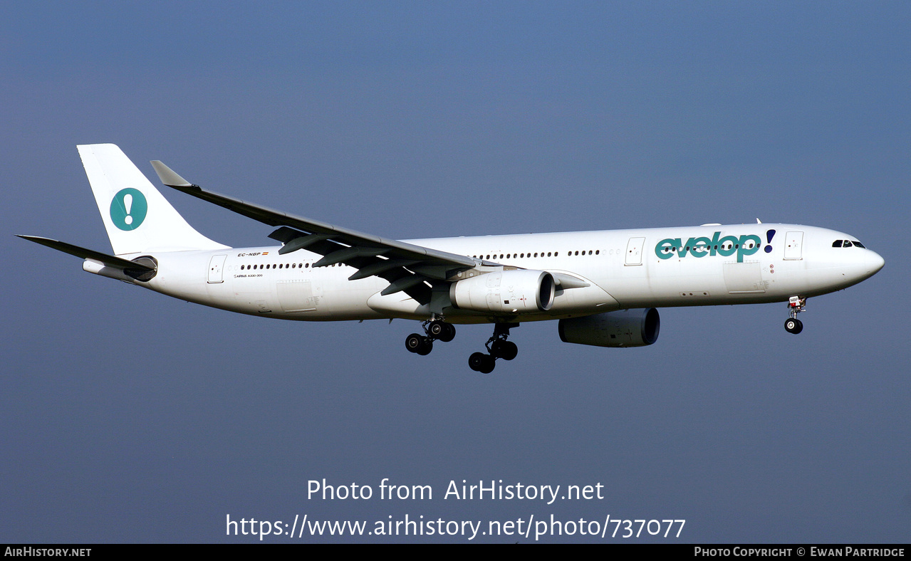 Aircraft Photo of EC-NBP | Airbus A330-343E | Evelop Airlines | AirHistory.net #737077