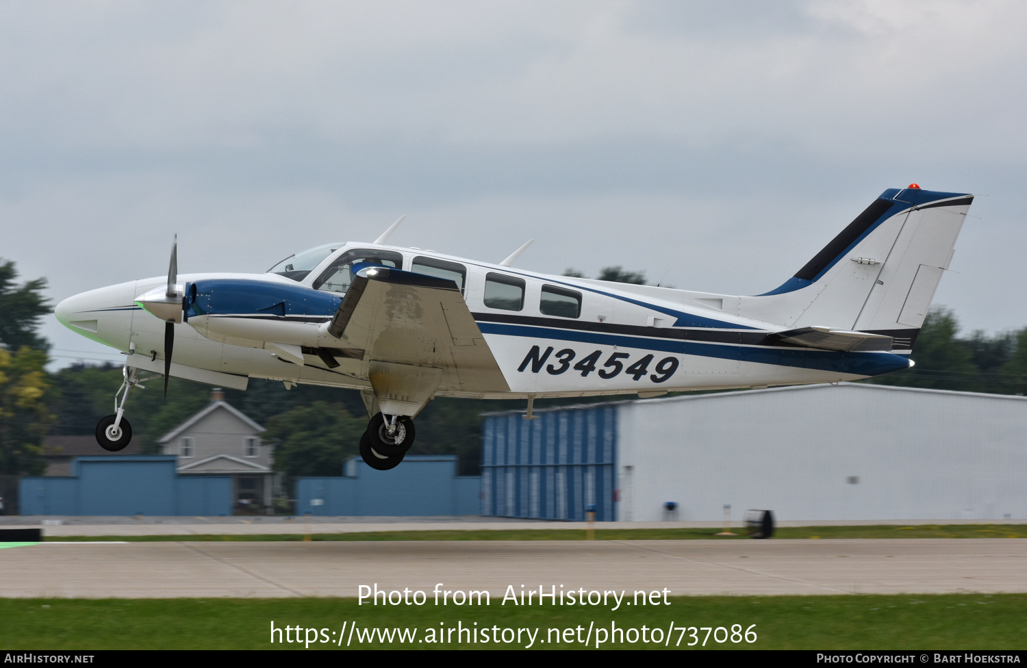 Aircraft Photo of N34549 | Beech 58TC Turbocharged Baron | AirHistory.net #737086