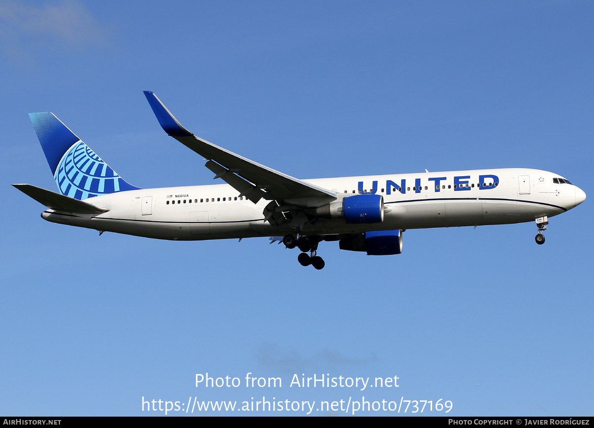 Aircraft Photo of N661UA | Boeing 767-322/ER | United Airlines | AirHistory.net #737169