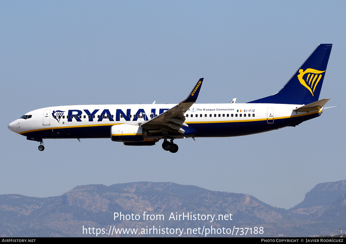 Aircraft Photo of EI-FIZ | Boeing 737-8AS | Ryanair | AirHistory.net #737188