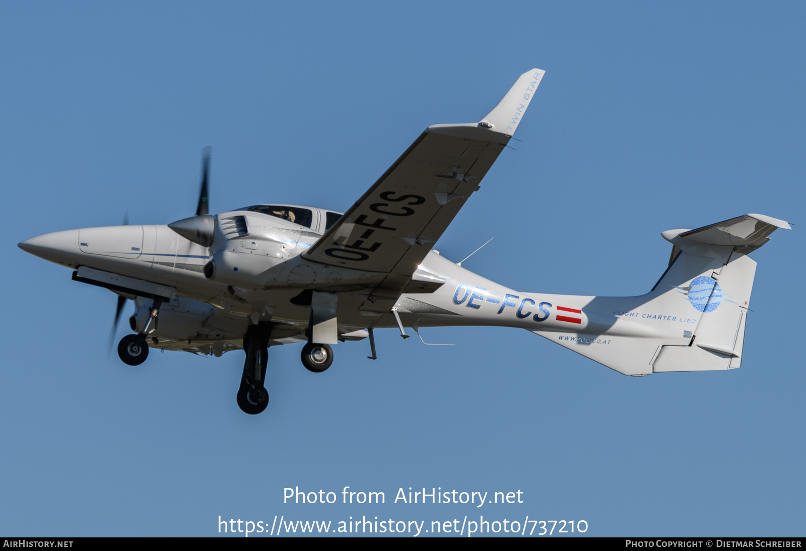 Aircraft Photo of OE-FCS | Diamond DA42 Twin Star | Flight Charter Linz | AirHistory.net #737210