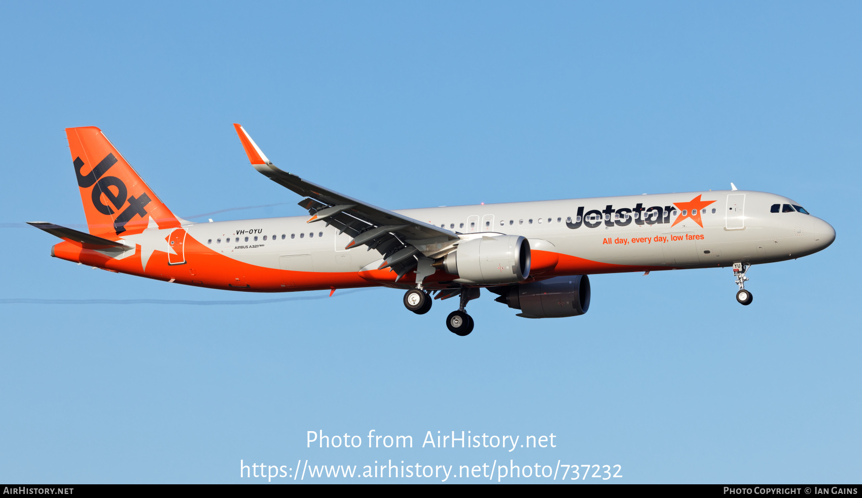 Aircraft Photo of VH-OYU | Airbus A321-251NX | Jetstar Airways | AirHistory.net #737232