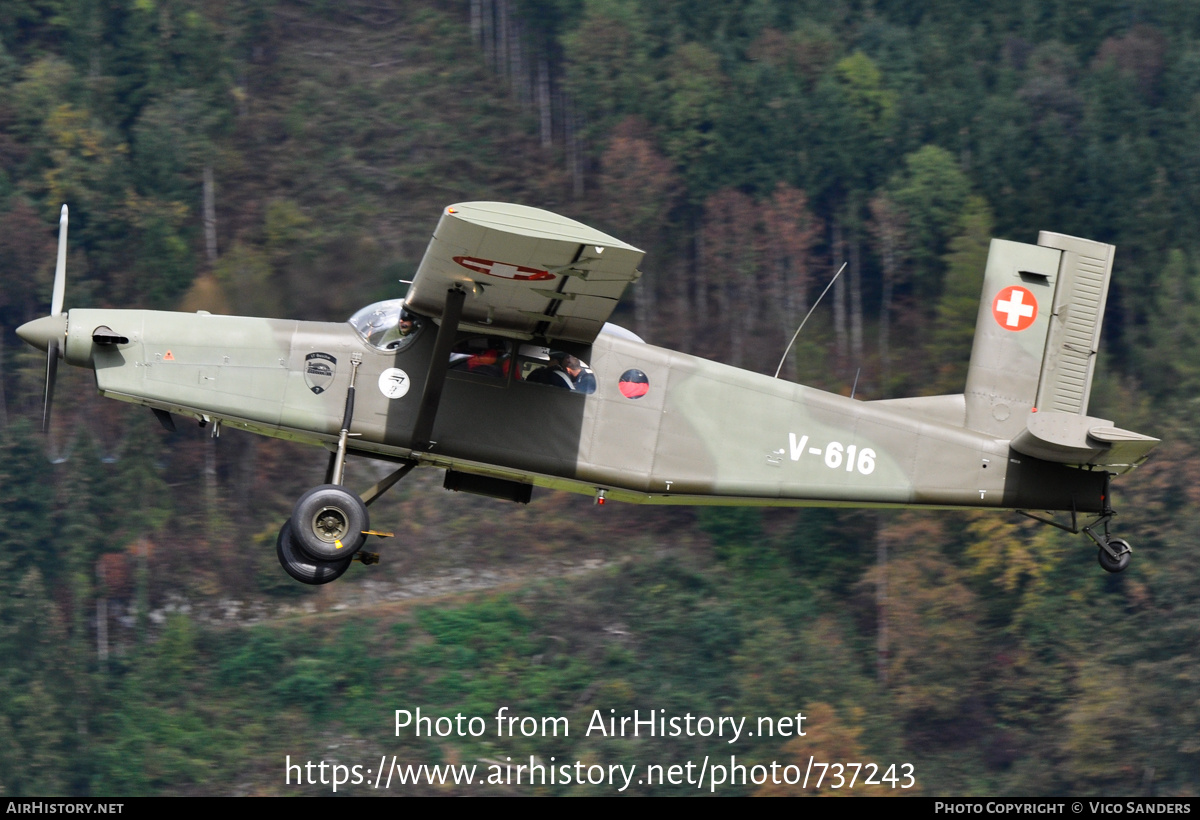 Aircraft Photo of V-616 | Pilatus PC-6/B2-H2M-1 Turbo Porter | Switzerland - Air Force | AirHistory.net #737243