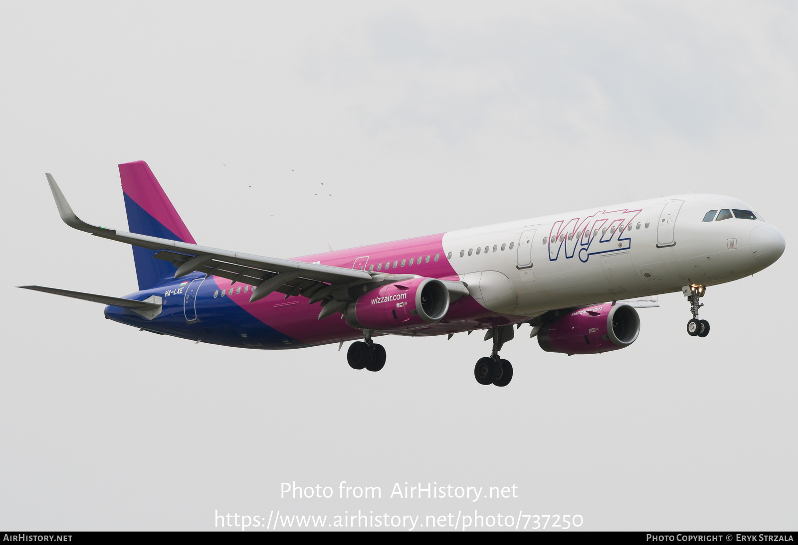 Aircraft Photo of HA-LXE | Airbus A321-231 | Wizz Air | AirHistory.net #737250