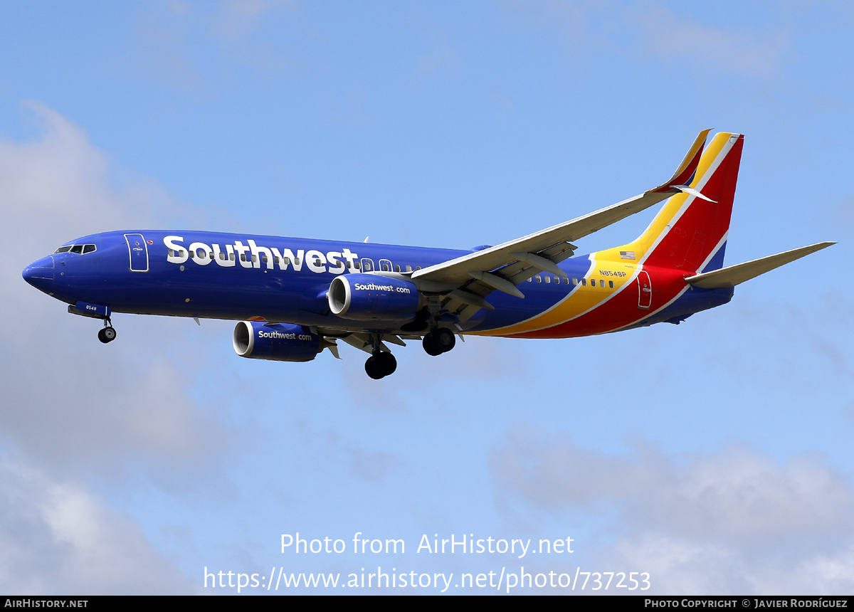 Aircraft Photo of N8548P | Boeing 737-800 | Southwest Airlines | AirHistory.net #737253