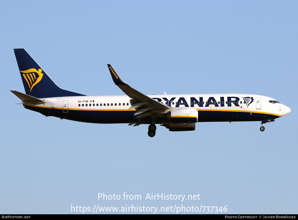 Aircraft Photo of EI-FOB | Boeing 737-8AS | Ryanair | AirHistory.net #737346