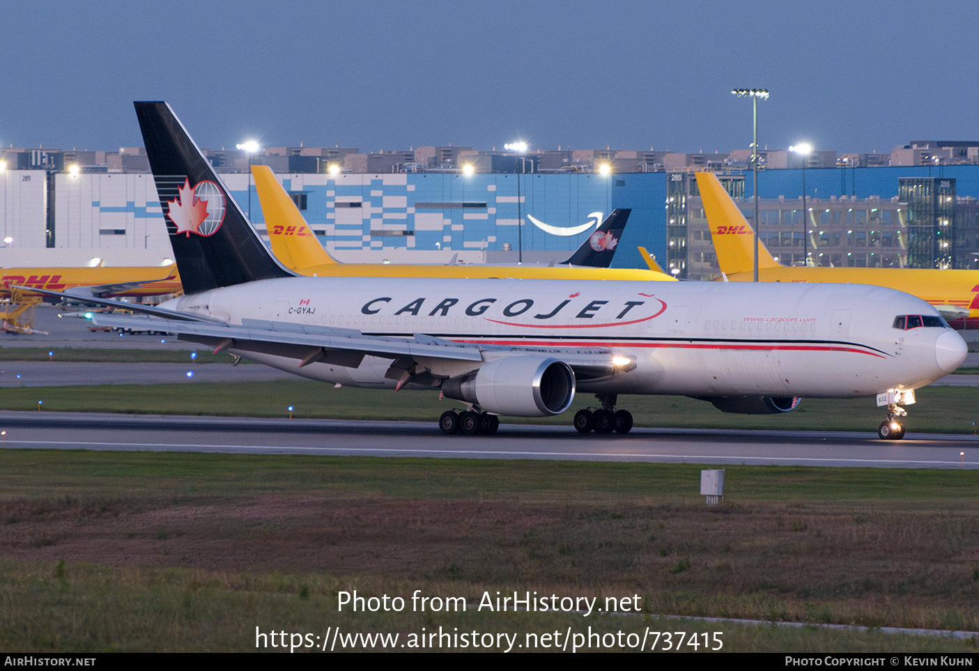 Aircraft Photo of C-GYAJ | Boeing 767-35E/ER(BCF) | Cargojet | AirHistory.net #737415