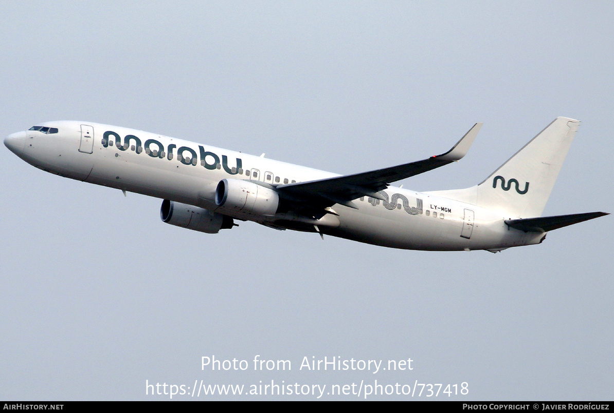 Aircraft Photo of LY-MGM | Boeing 737-8EH | Marabu Airlines | AirHistory.net #737418