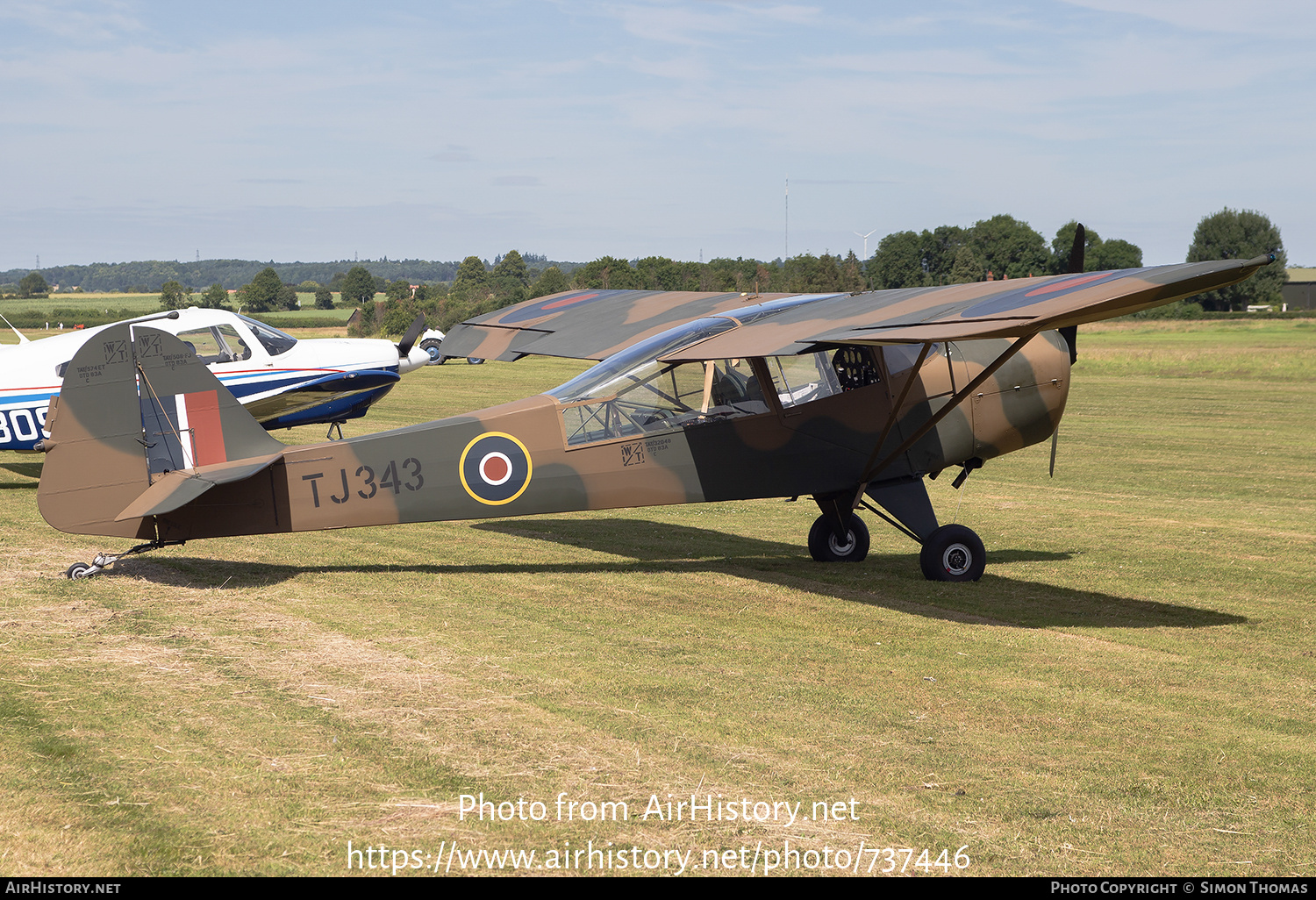 Aircraft Photo of G-AJXC / TJ343 | Taylorcraft J Auster Mk5 | UK - Air Force | AirHistory.net #737446