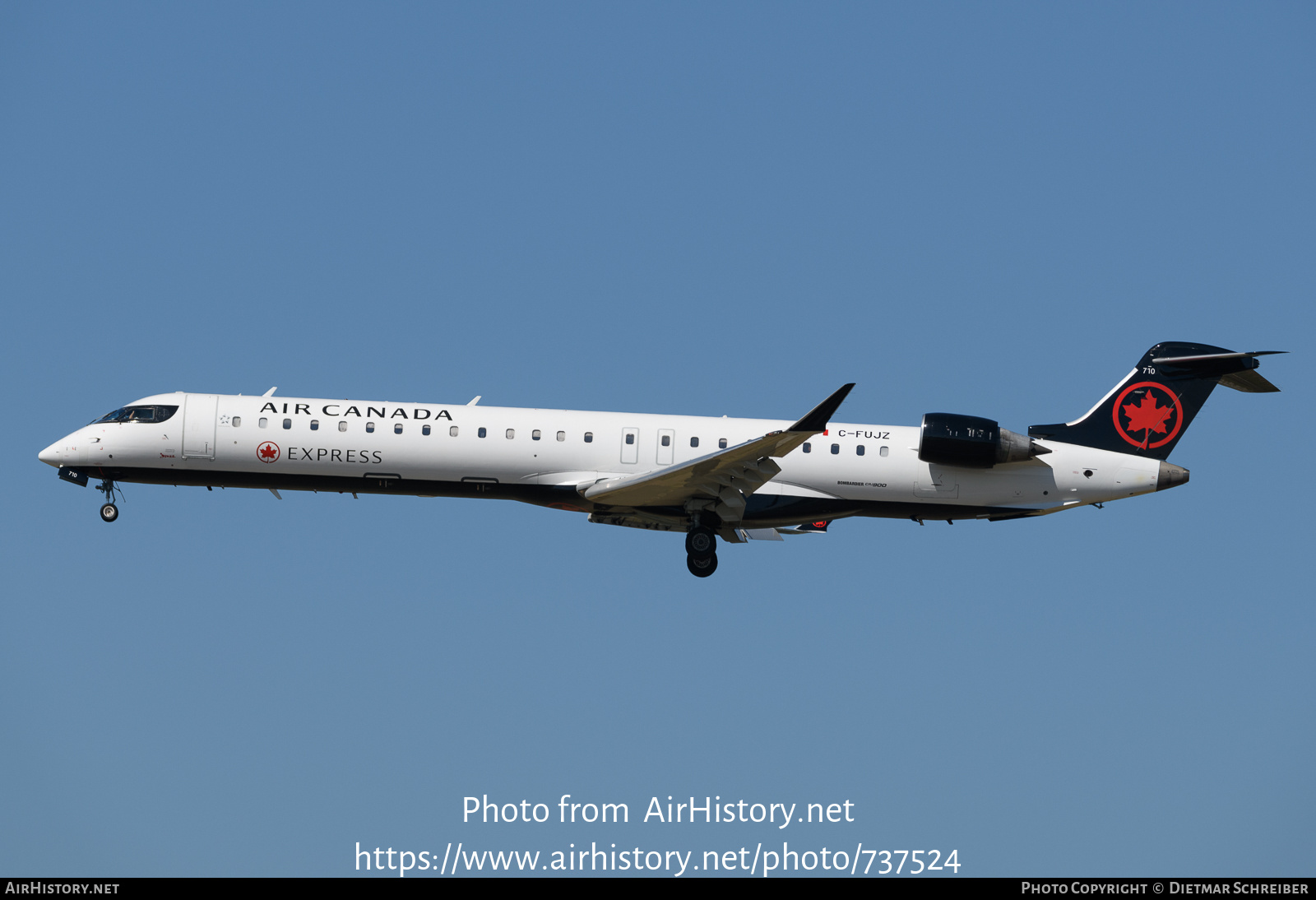 Aircraft Photo of C-FUJZ | Bombardier CRJ-900 (CL-600-2D24) | Air Canada Express | AirHistory.net #737524