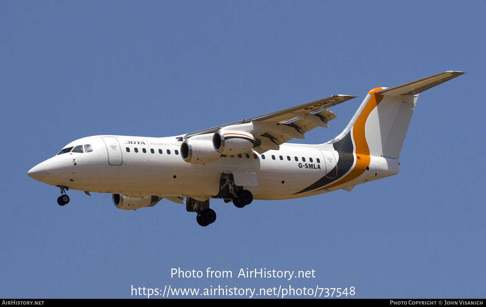 Aircraft Photo of G-SMLA | British Aerospace BAe-146-200 | Jota Aviation | AirHistory.net #737548