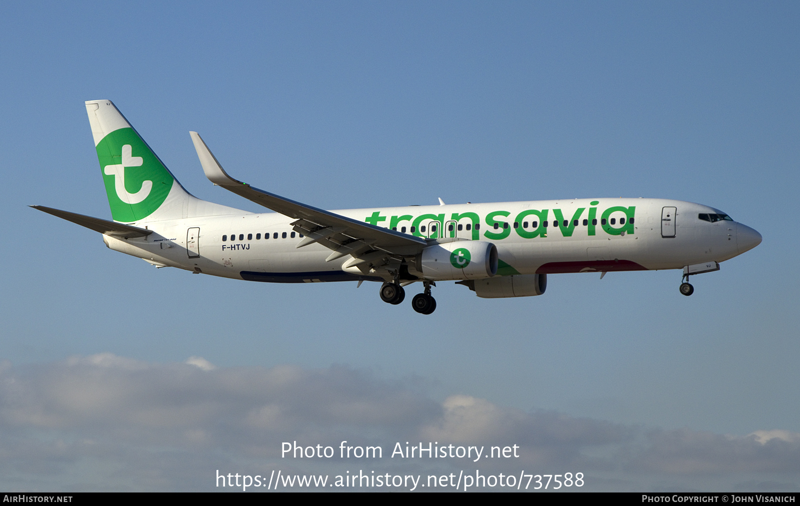 Aircraft Photo of F-HTVJ | Boeing 737-8K2 | Transavia | AirHistory.net #737588