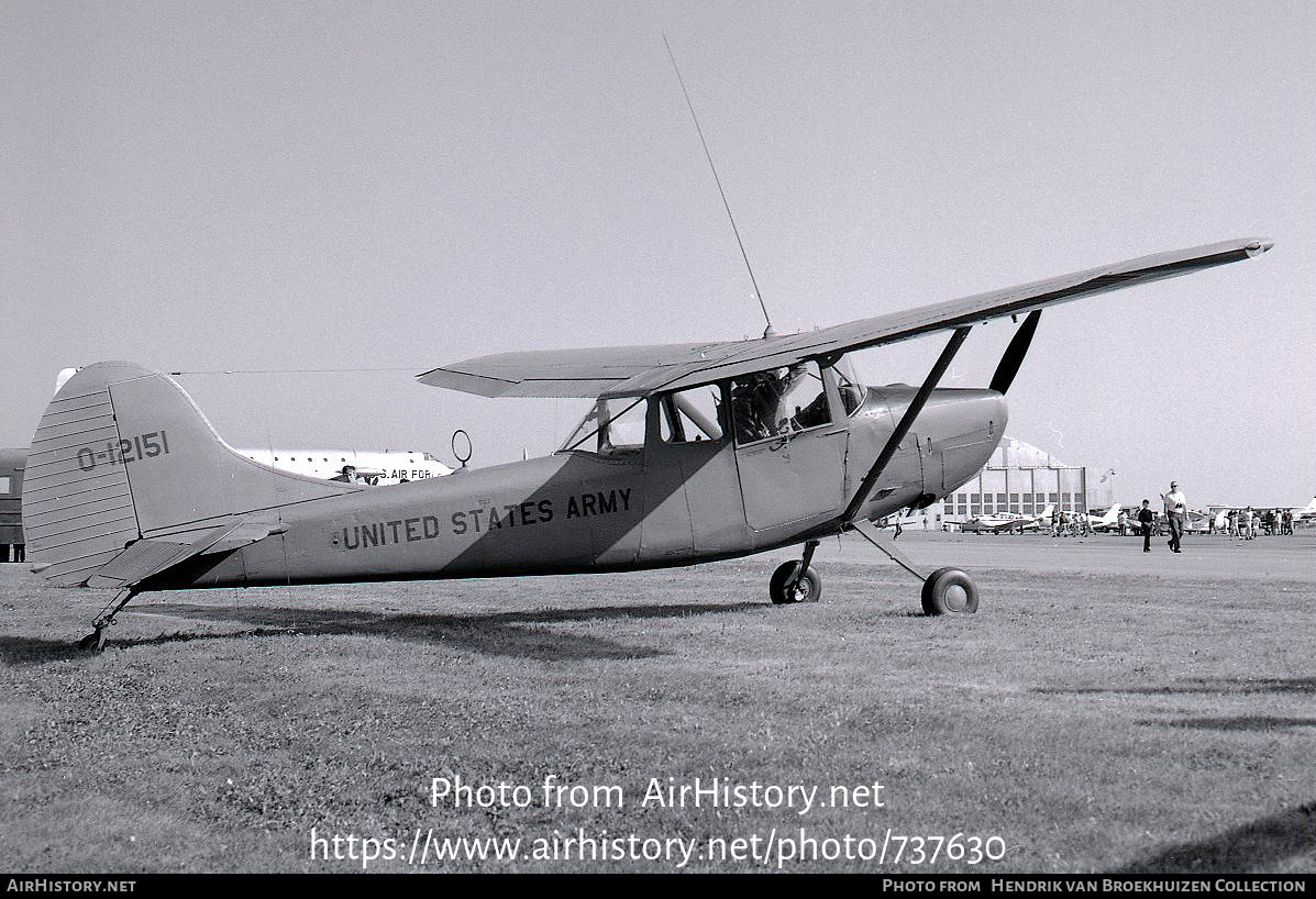 Aircraft Photo of 51-12151 / 0-12151 | Cessna L-19A Bird Dog | USA - Army | AirHistory.net #737630