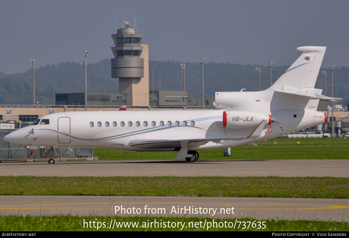 Aircraft Photo of HB-JLK | Dassault Falcon 7X | AirHistory.net #737635