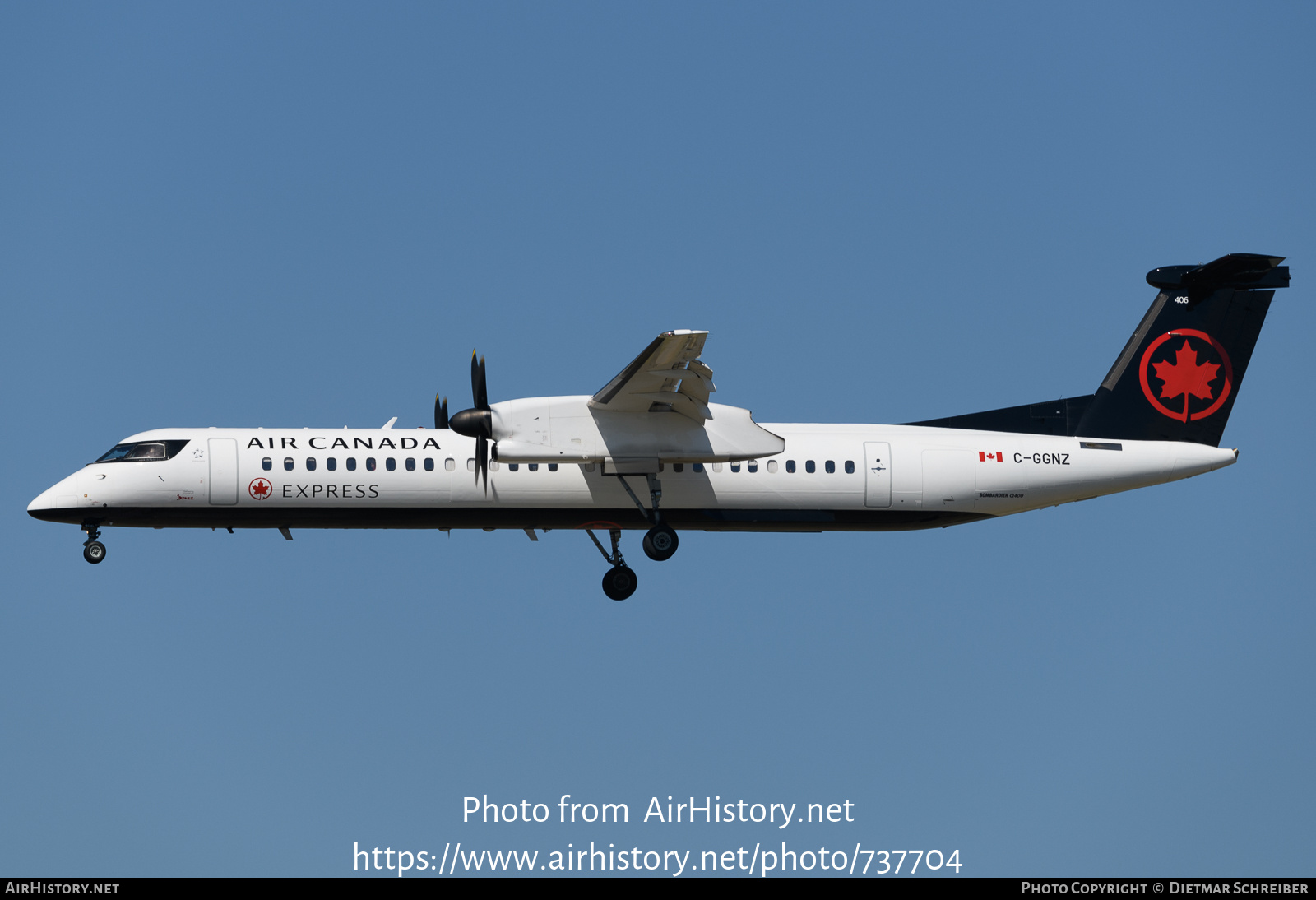 Aircraft Photo of C-GGNZ | Bombardier DHC-8-402 Dash 8 | Air Canada Express | AirHistory.net #737704