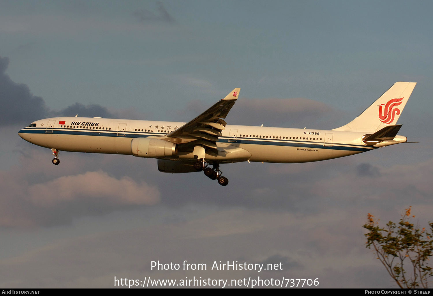 Aircraft Photo of B-8386 | Airbus A330-343 | Air China | AirHistory.net #737706