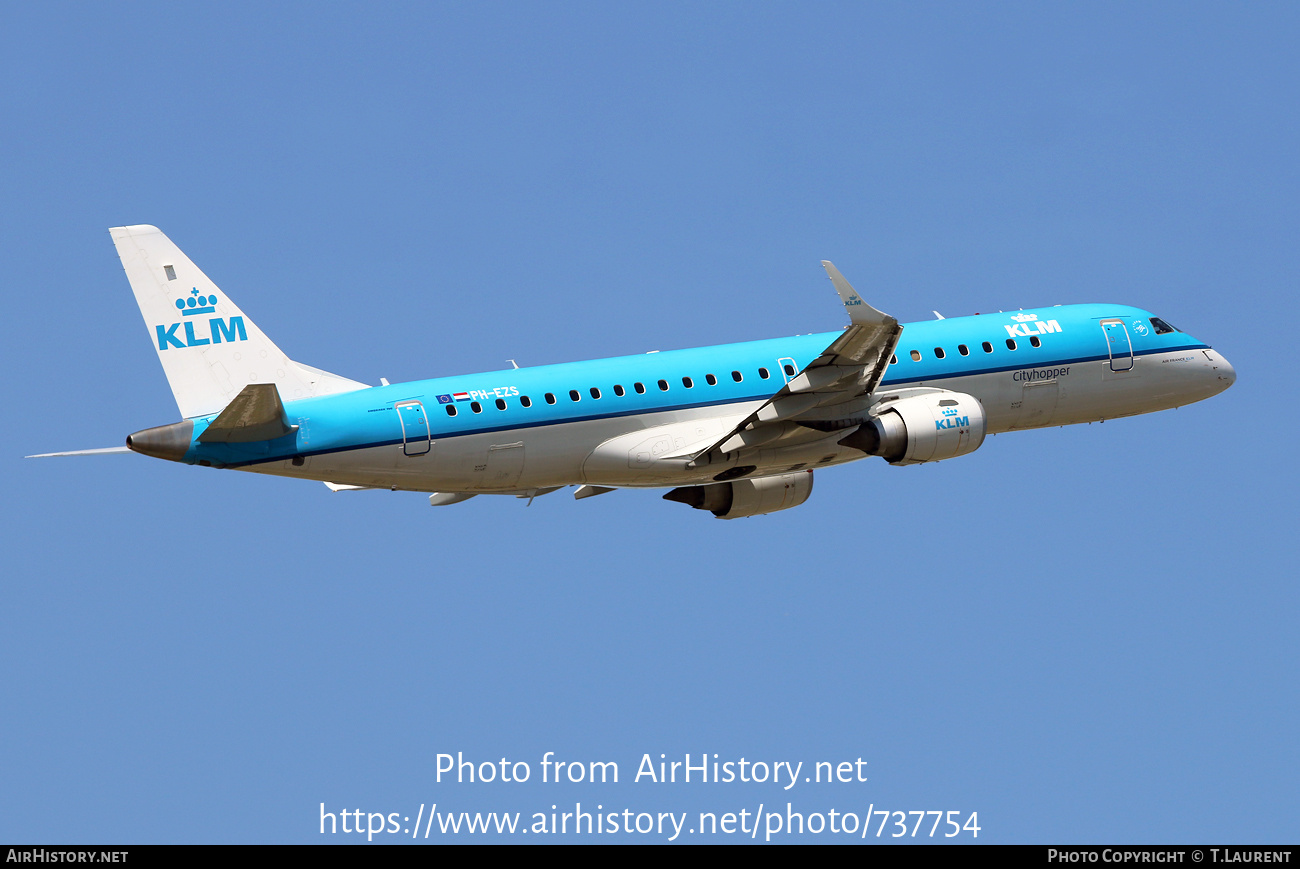 Aircraft Photo of PH-EZS | Embraer 190STD (ERJ-190-100STD) | KLM Cityhopper | AirHistory.net #737754