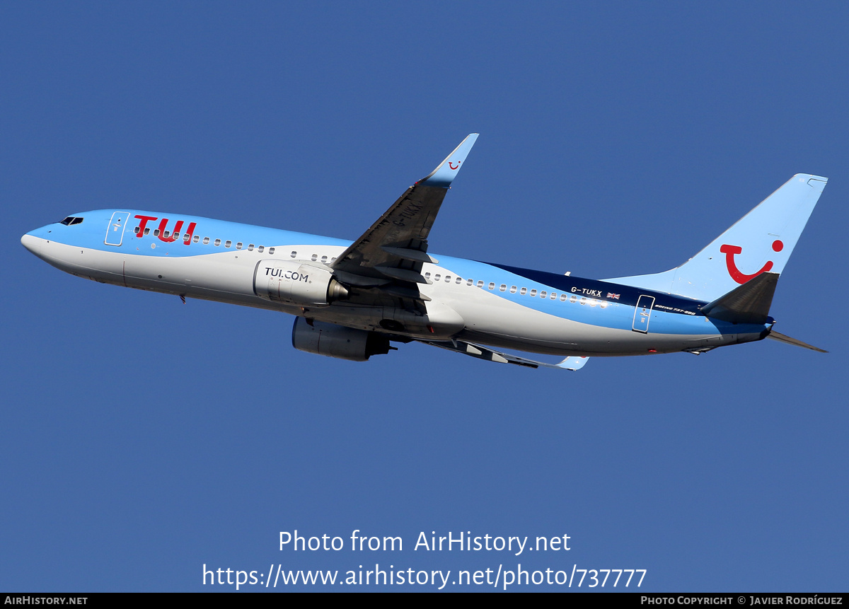 Aircraft Photo of G-TUKX | Boeing 737-8K5 | TUI | AirHistory.net #737777