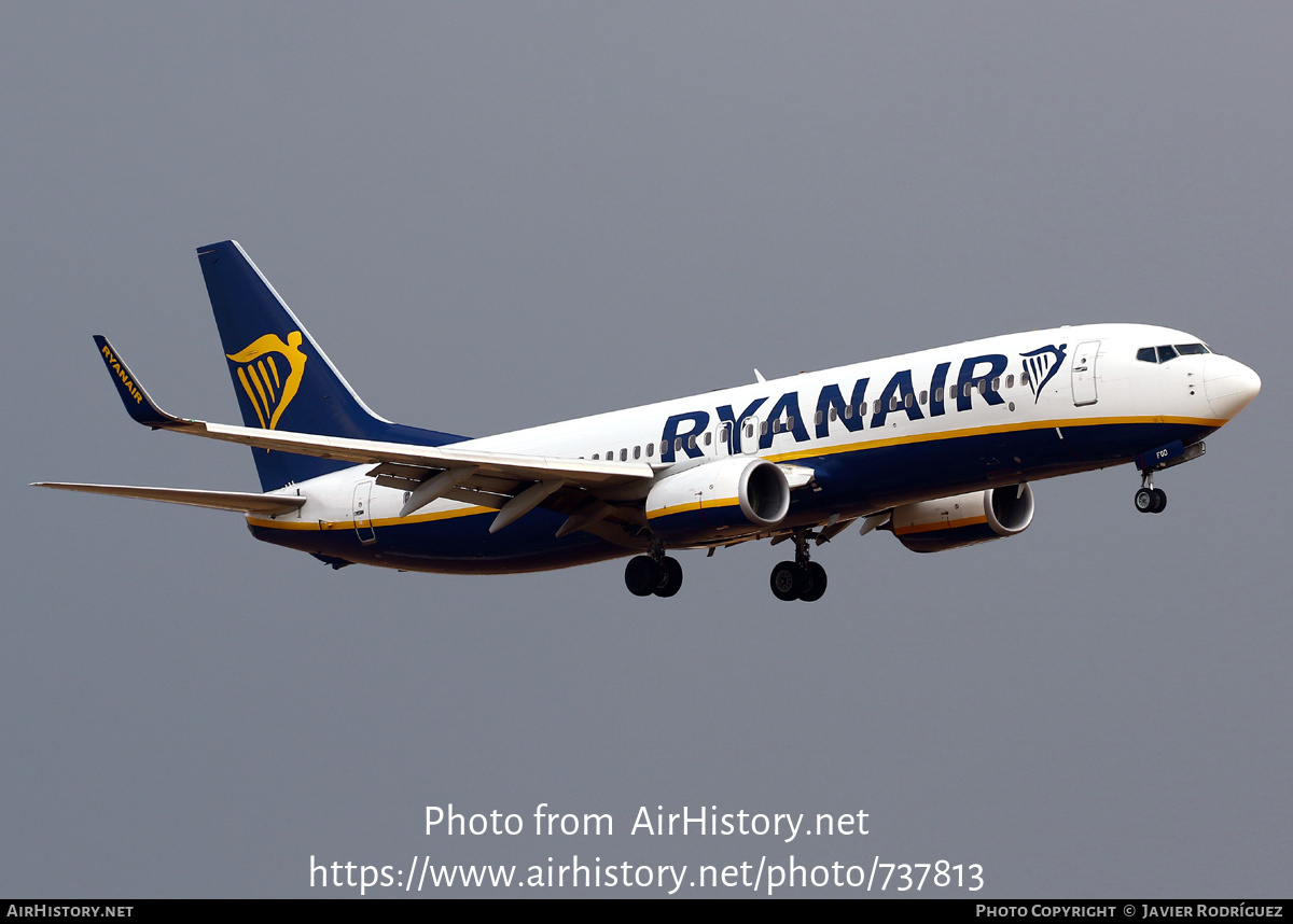 Aircraft Photo of EI-FOD | Boeing 737-8AS | Ryanair | AirHistory.net #737813