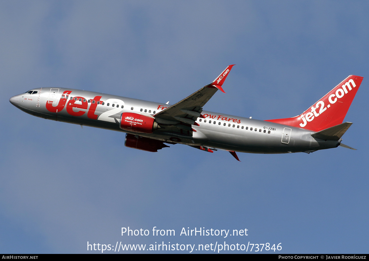 Aircraft Photo of G-JZBI | Boeing 737-800 | Jet2 | AirHistory.net #737846