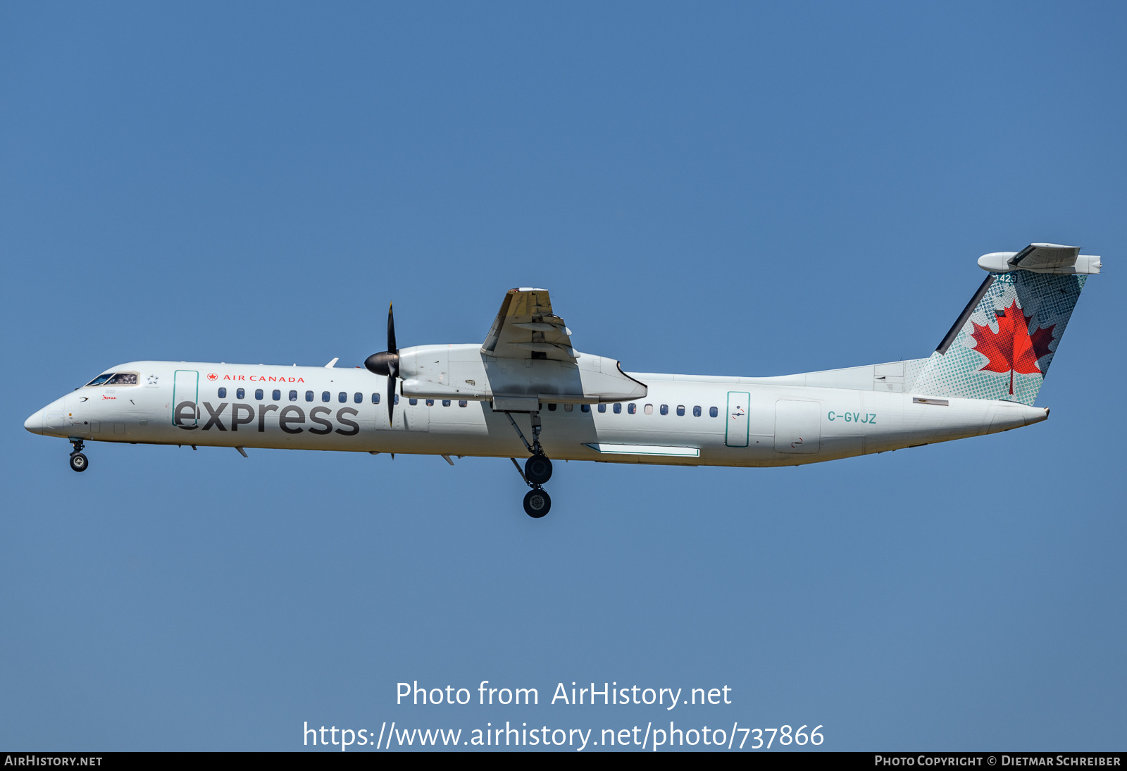 Aircraft Photo of C-GVJZ | Bombardier DHC-8-402 Dash 8 | Air Canada Express | AirHistory.net #737866