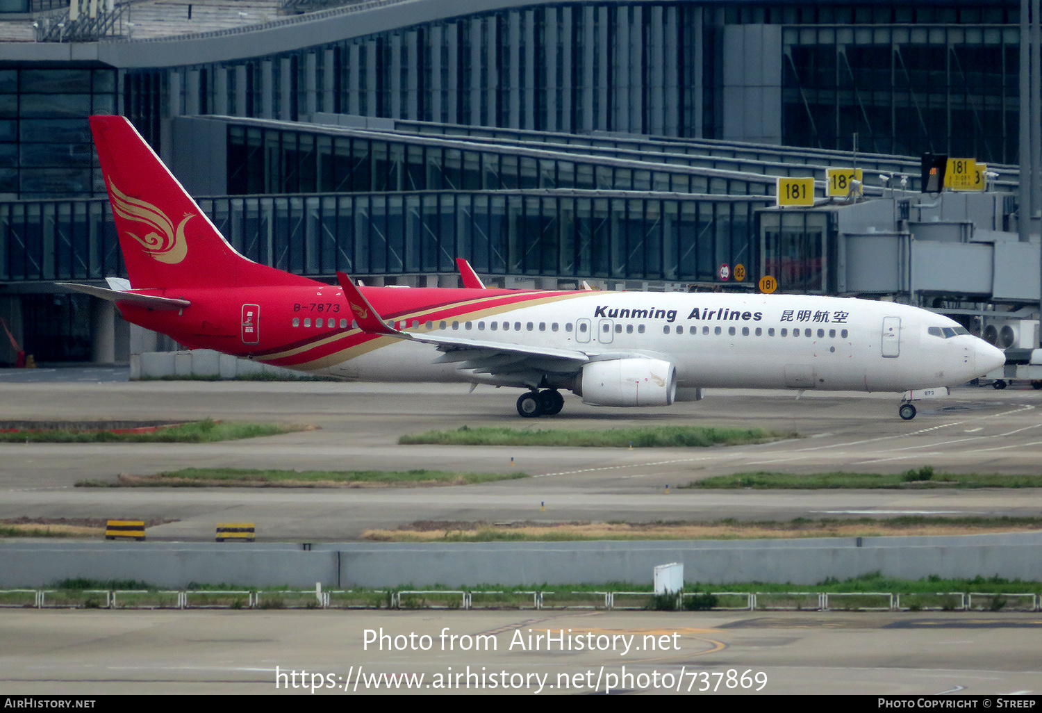 Aircraft Photo of B-7873 | Boeing 737-8LY | Kunming Airlines | AirHistory.net #737869