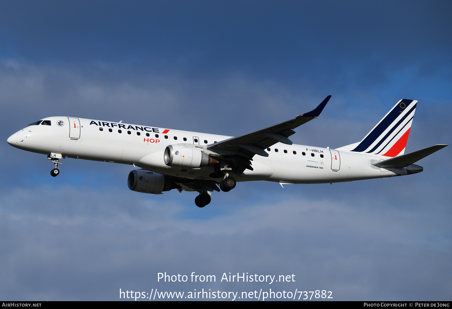 Aircraft Photo of F-HBLH | Embraer 190STD (ERJ-190-100STD) | Air France | AirHistory.net #737882