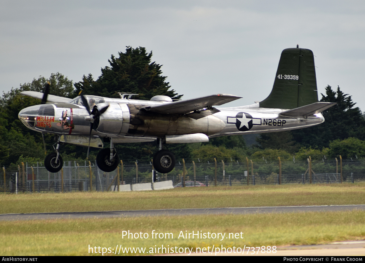 Aircraft Photo of N26BP / NL26BP / 41-39359 | Douglas B-26C Invader | Million Air | USA - Air Force | AirHistory.net #737888