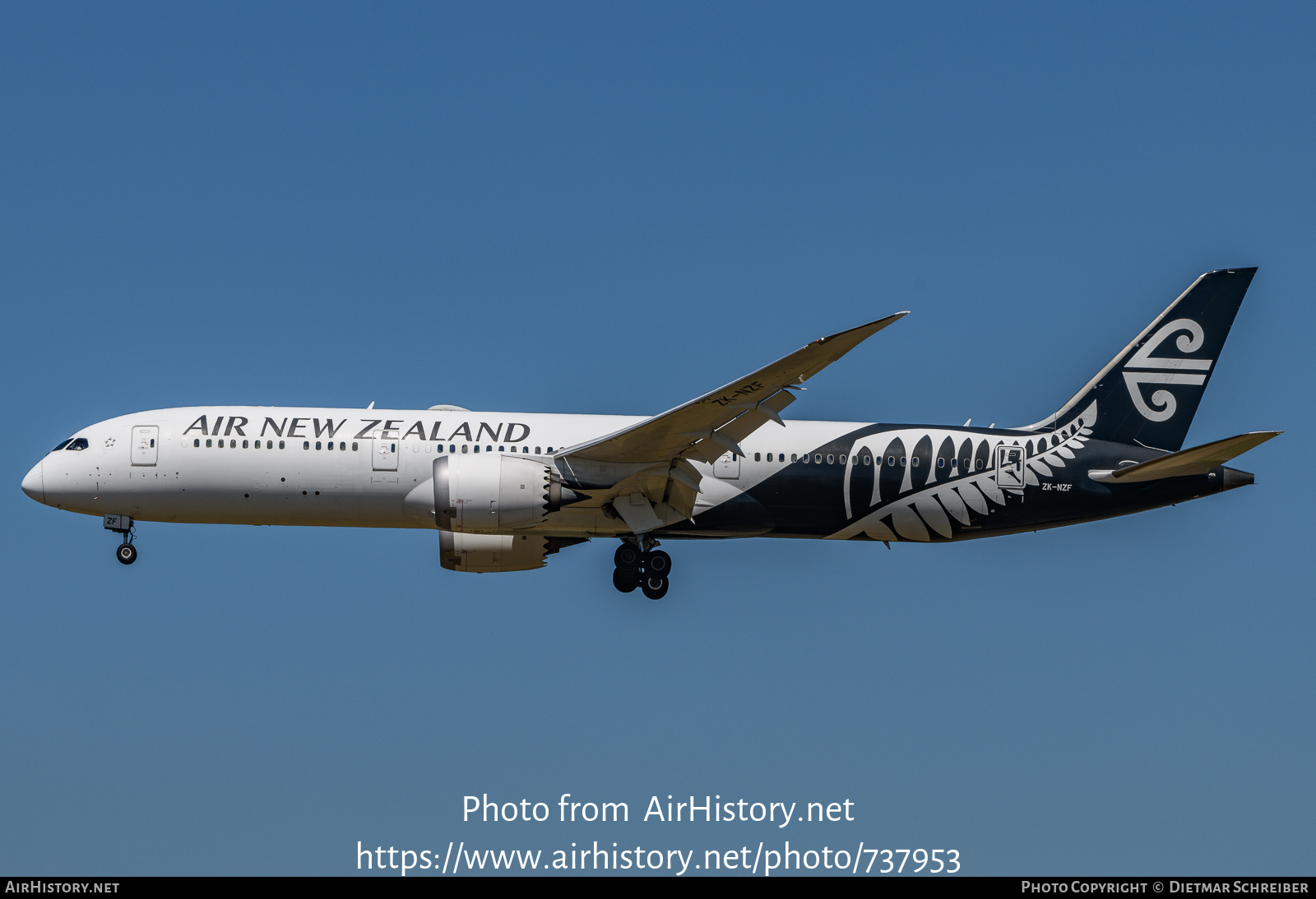 Aircraft Photo of ZK-NZF | Boeing 787-9 Dreamliner | Air New Zealand | AirHistory.net #737953