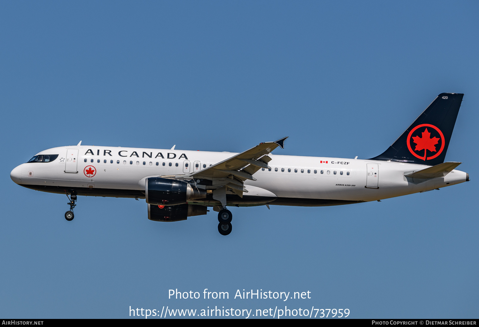 Aircraft Photo of C-FCZF | Airbus A320-214 | Air Canada | AirHistory.net #737959