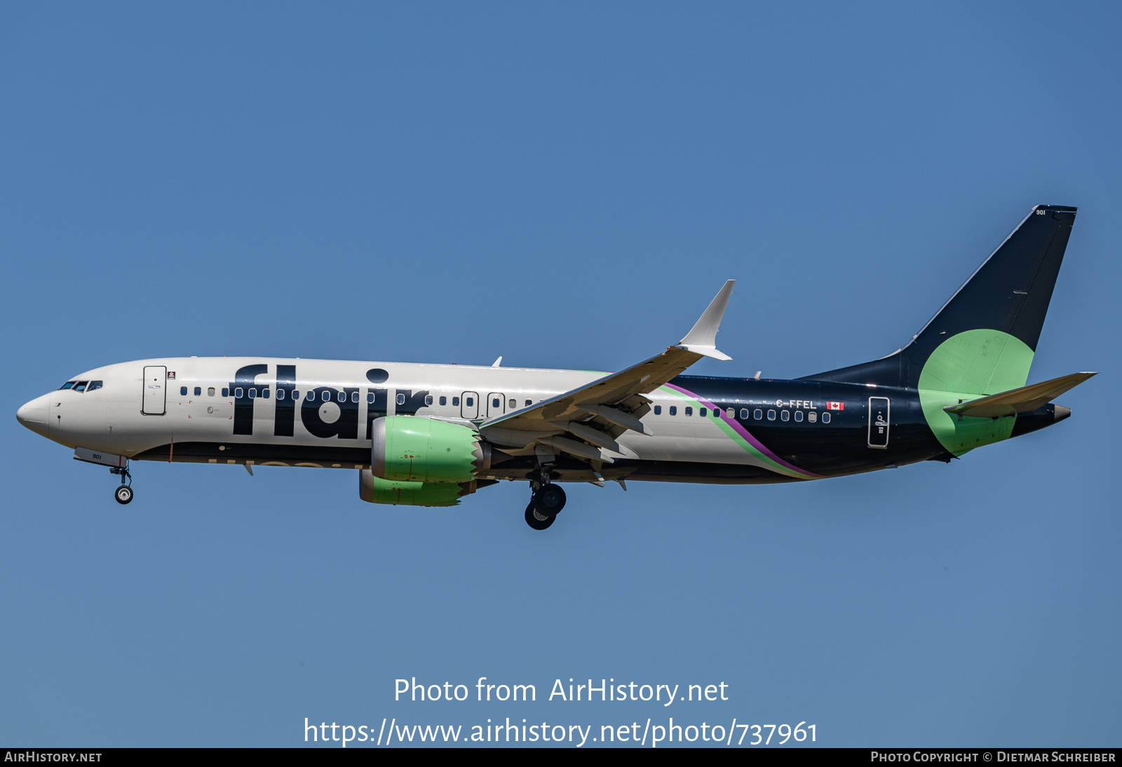 Aircraft Photo of C-FFEL | Boeing 737-8 Max 8 | Flair Airlines | AirHistory.net #737961