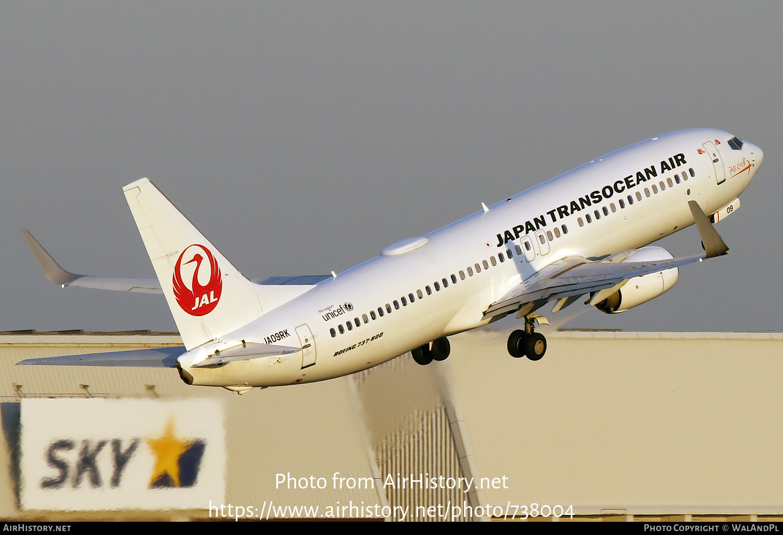 Aircraft Photo of JA09RK | Boeing 737-800 | Japan TransOcean Air - JTA | AirHistory.net #738004