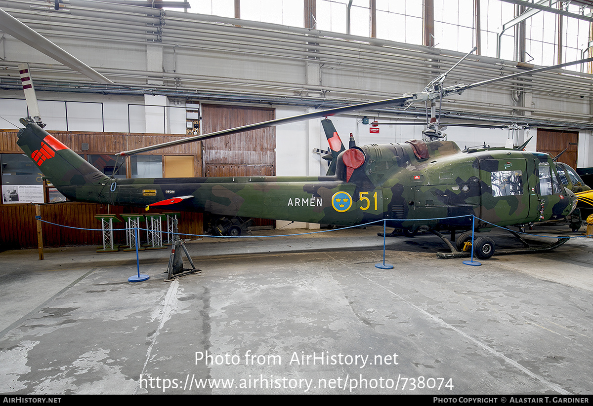 Aircraft Photo of 03311 | Agusta Hkp3C (AB-204B) | Sweden - Army | AirHistory.net #738074