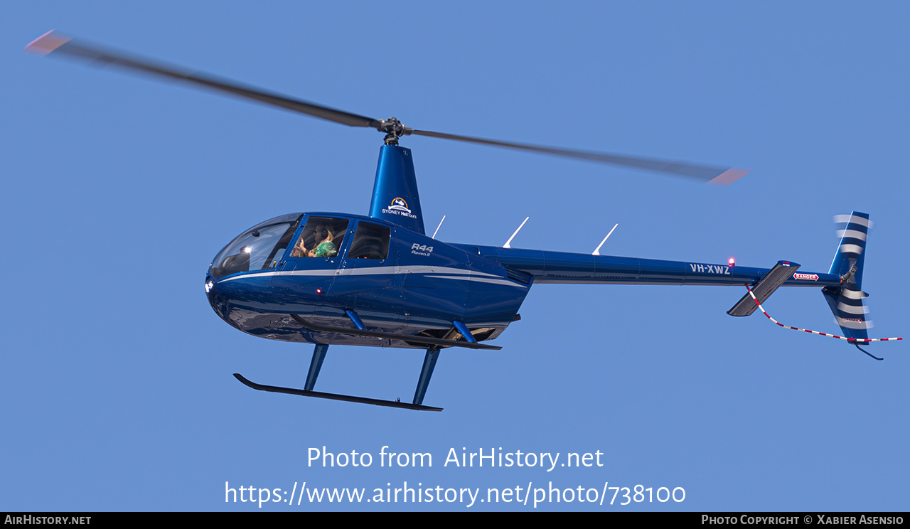 Aircraft Photo of VH-XWZ | Robinson R-44 Raven II | Sydney HeliTours | AirHistory.net #738100