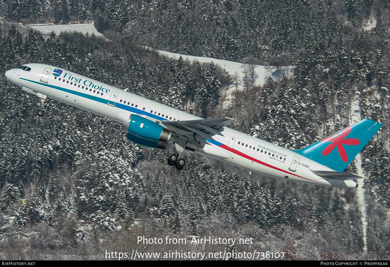 Aircraft Photo of G-OOBD | Boeing 757-28A | First Choice Airways | AirHistory.net #738107