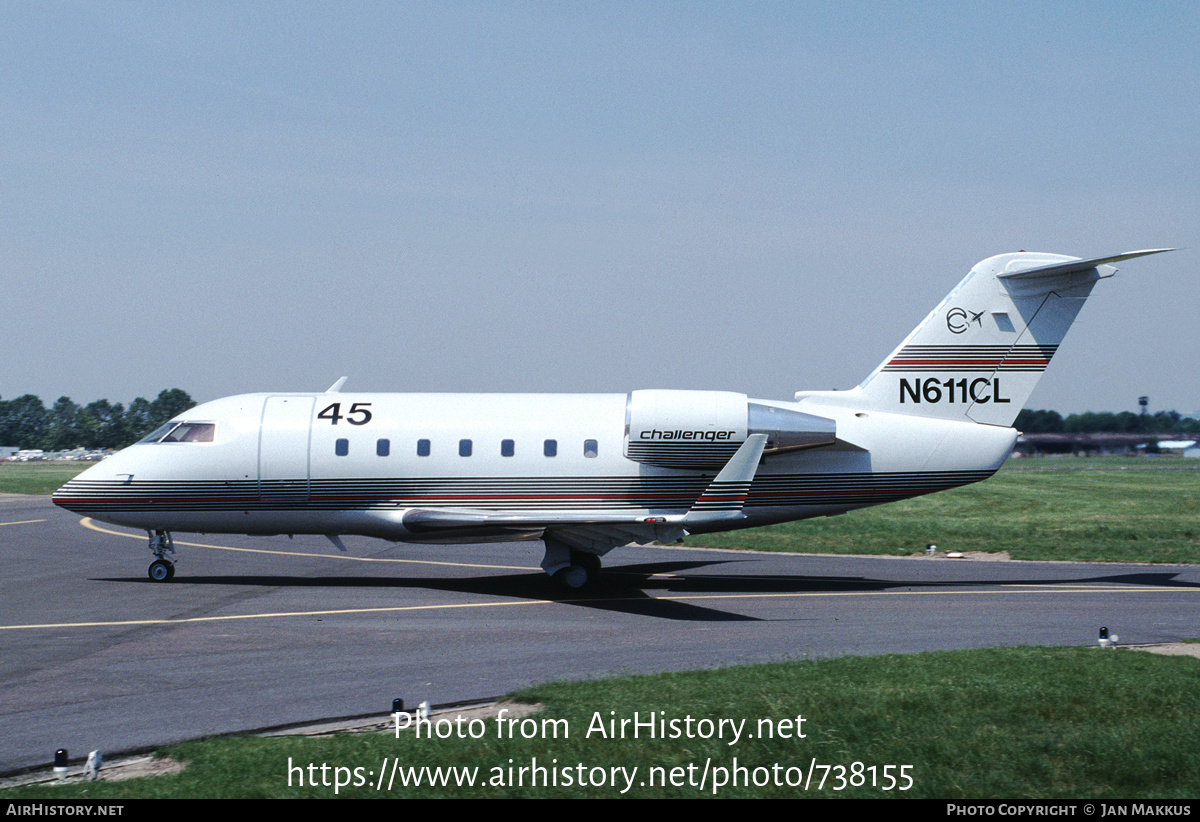 Aircraft Photo of N611CL | Canadair Challenger 601-3A (CL-600-2B16) | AirHistory.net #738155