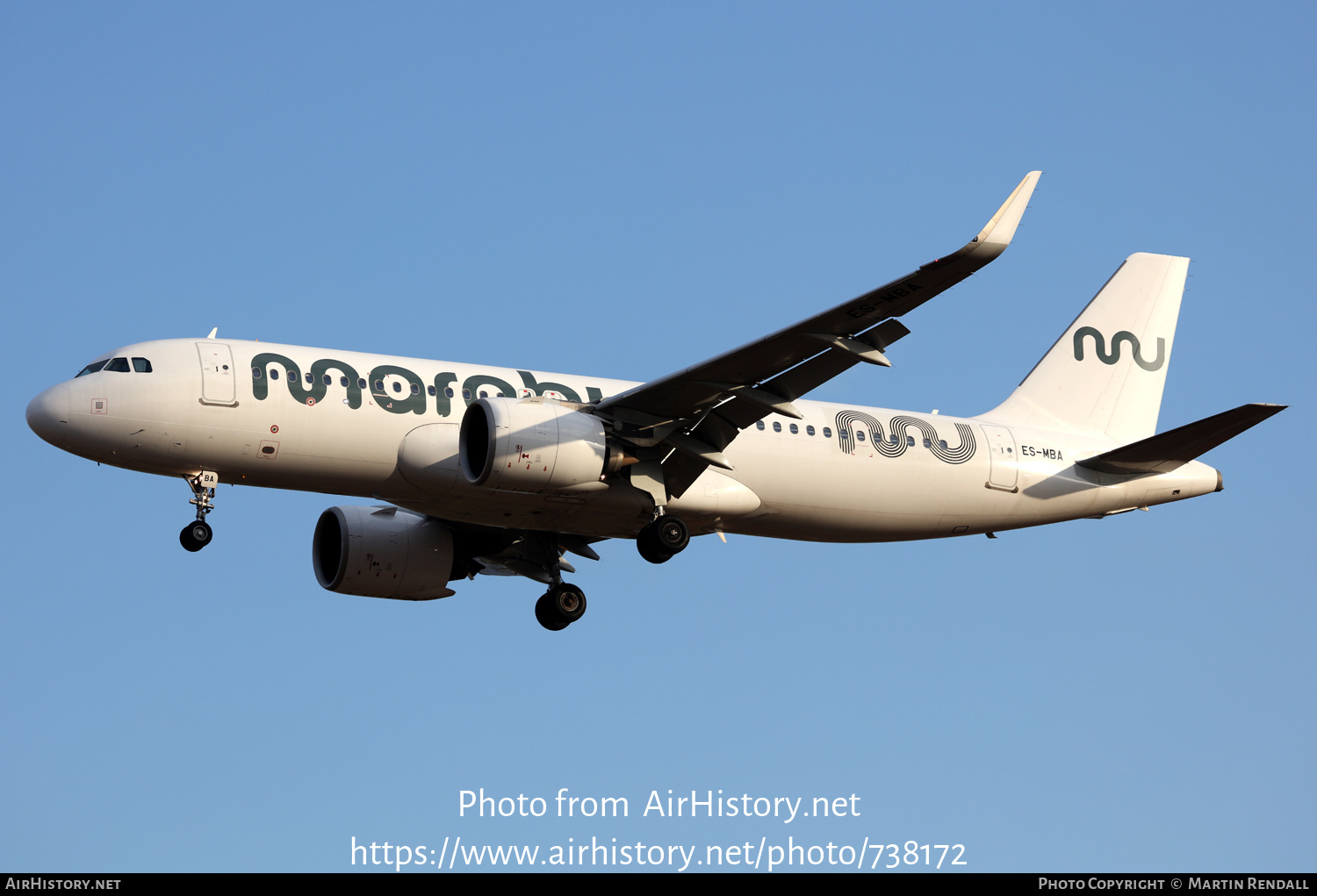 Aircraft Photo of ES-MBA | Airbus A320-271N | Marabu Airlines | AirHistory.net #738172