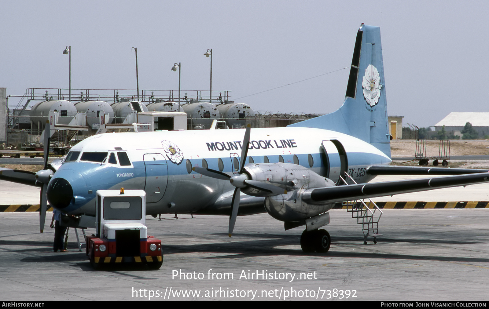 Aircraft Photo of ZK-DES | Hawker Siddeley HS-748 Srs2A/242 | Mount Cook Line | AirHistory.net #738392