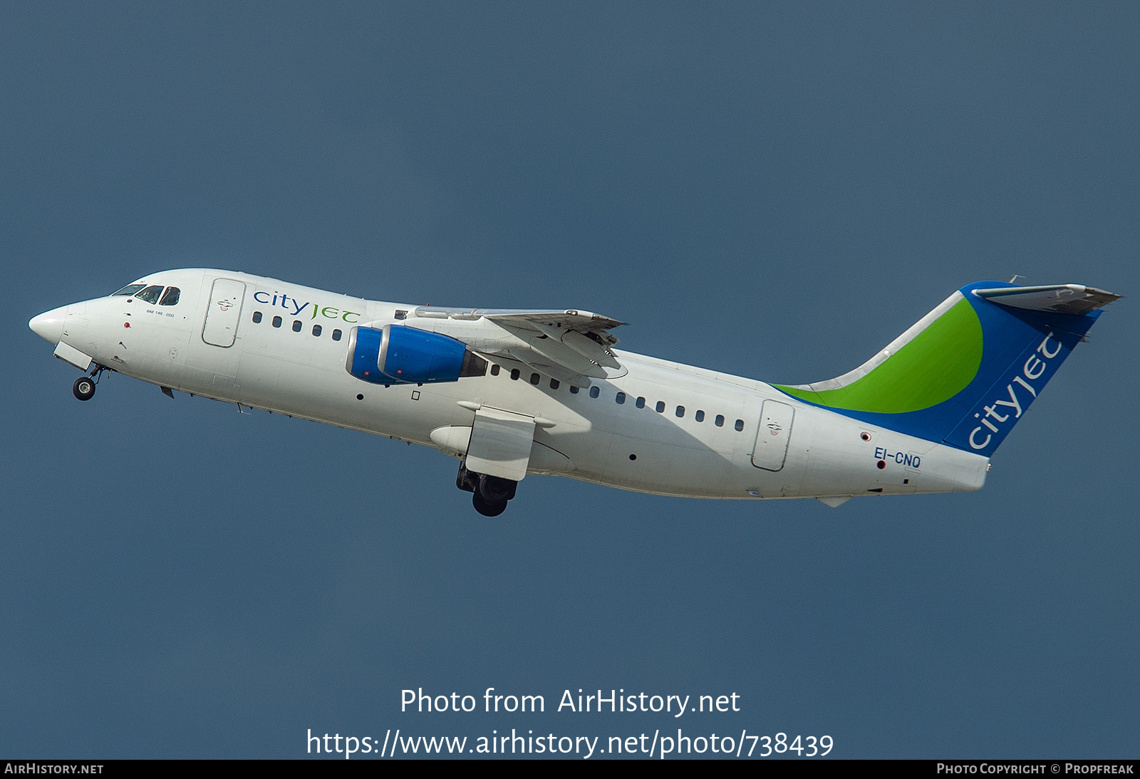 Aircraft Photo of EI-CNQ | British Aerospace BAe-146-200 | CityJet | AirHistory.net #738439