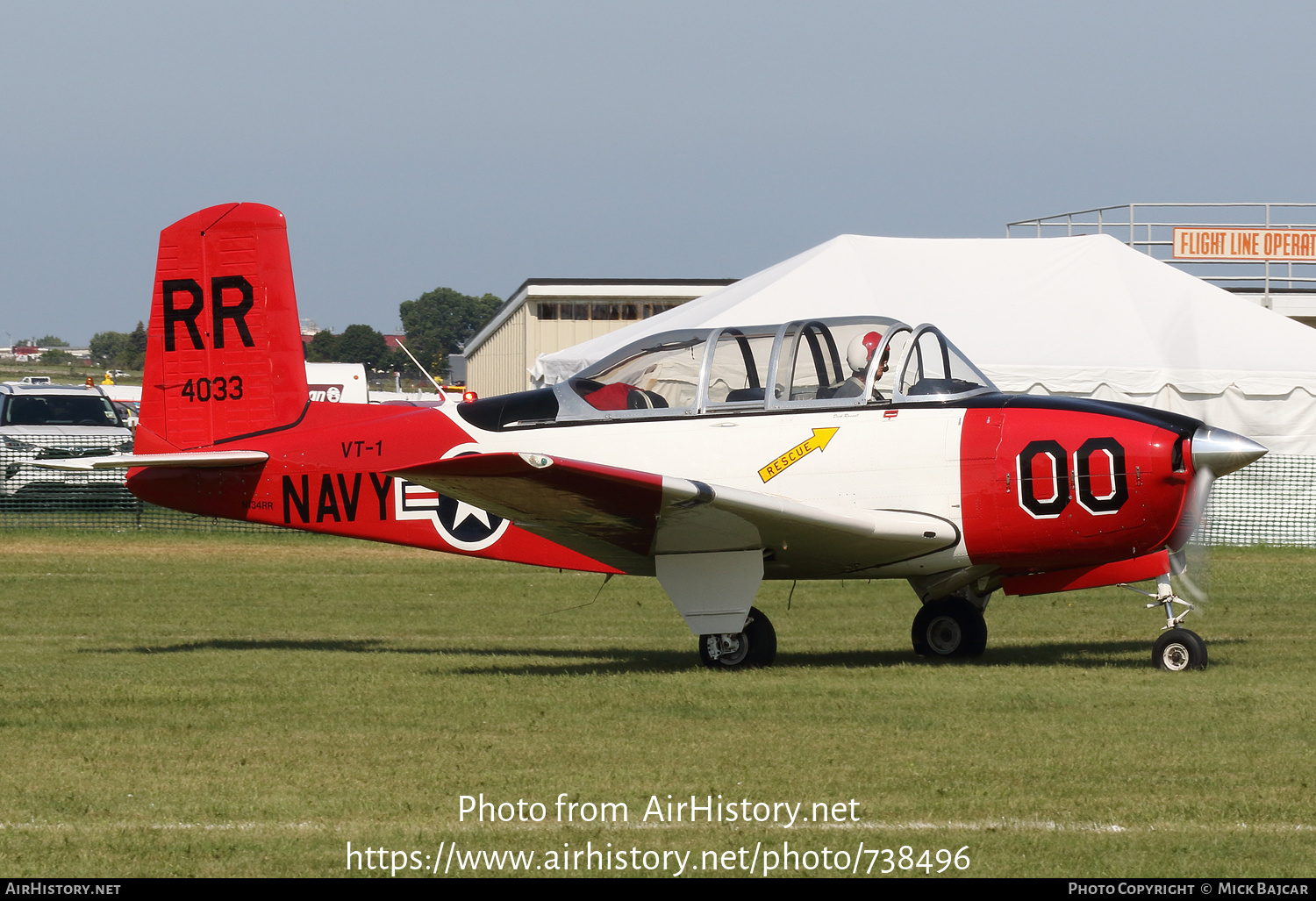 Aircraft Photo of N134RR / 4033 | Beech T-34B Mentor | USA - Navy | AirHistory.net #738496