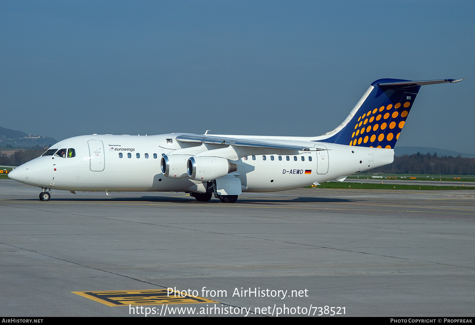 Aircraft Photo of D-AEWD | British Aerospace BAe-146-200 | Eurowings | AirHistory.net #738521